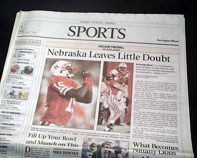 The Nebraska Cornhuskers' dominance from 1994 to 1997, fueled by a close loss to Florida State in the 1994 Orange Bowl, led to three national championships and a 49-2 record under Coach Tom Osborne.